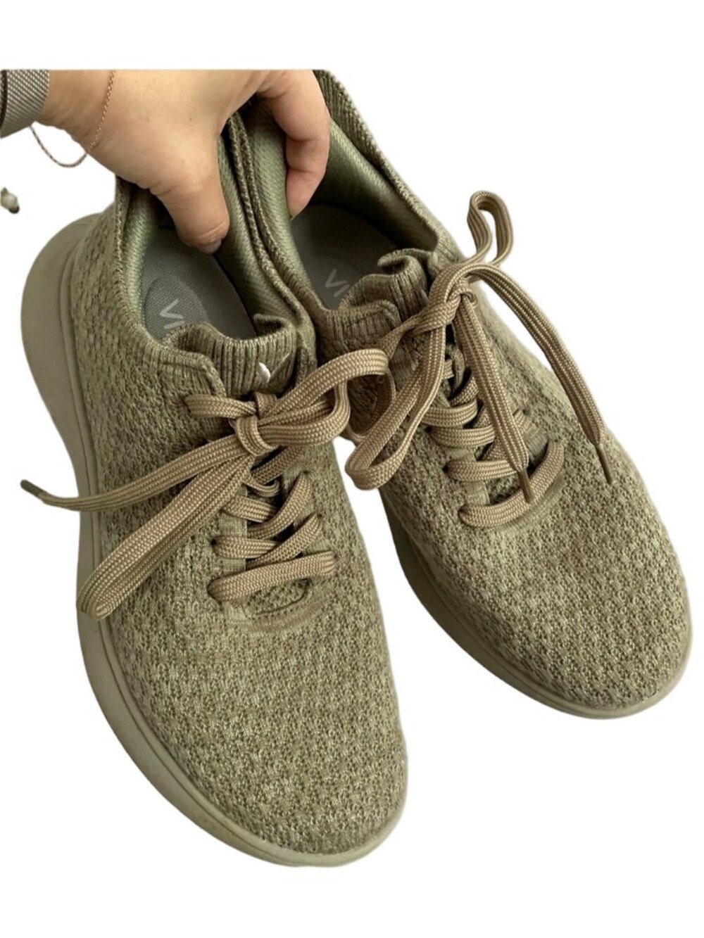 Vivaia Green Wool Sneaker Sliders (Urban) - 38 / 7 - Picture 2 of 16